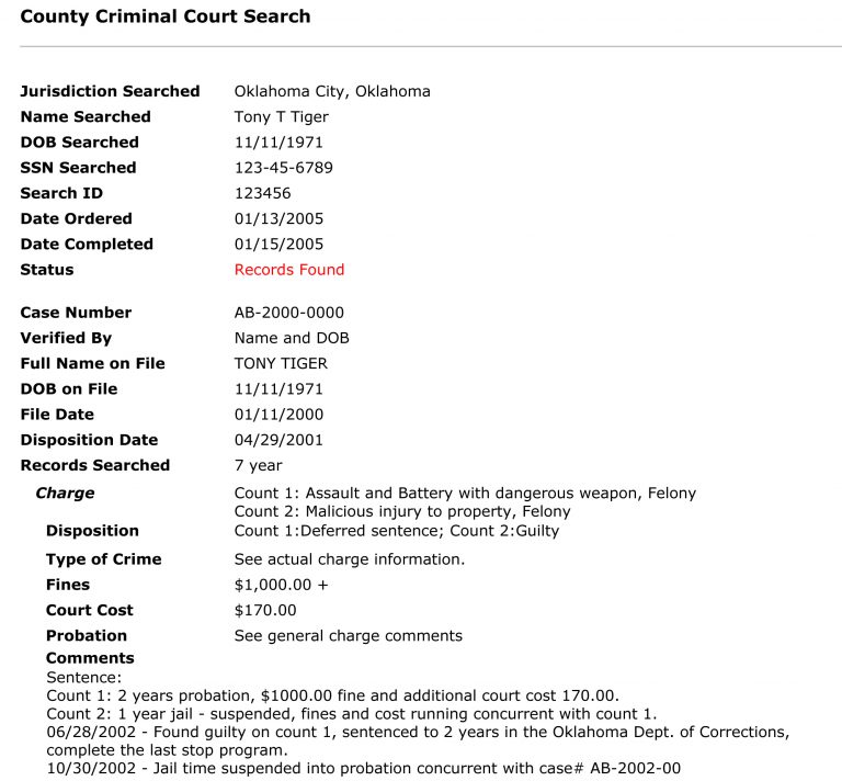 County Court Search Universal Background Screening