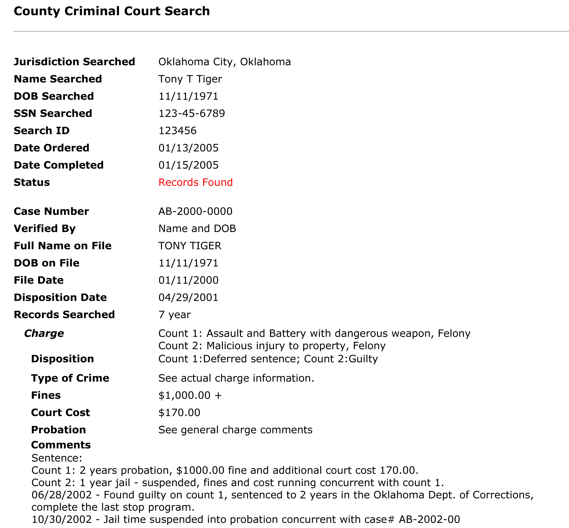 County Court Search – Universal Background Screening