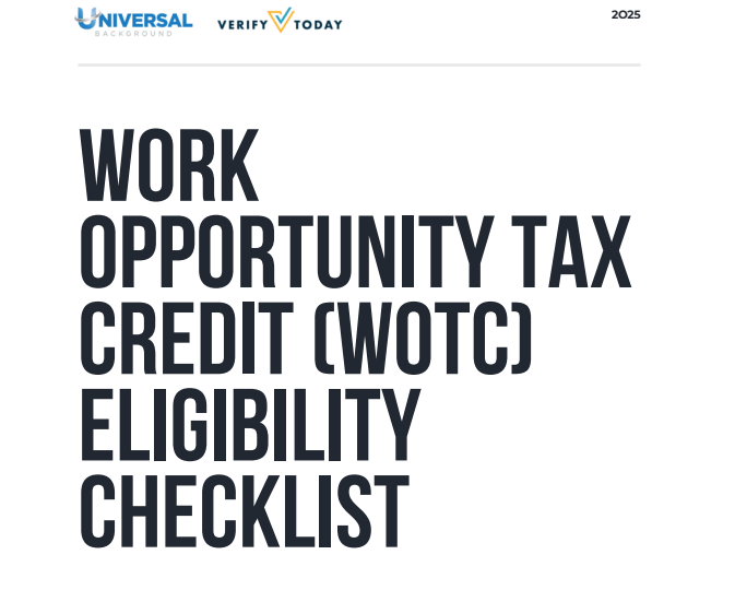 Work Opportunity Tax Credit eligibility checklist