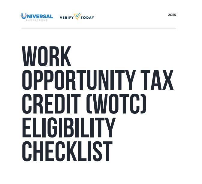 Work Opportunity Tax Credit eligibility checklist