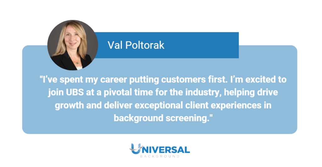 UBS appoints Val Poltorak as President