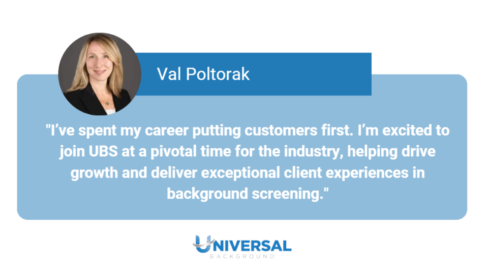 UBS appoints Val Poltorak as President