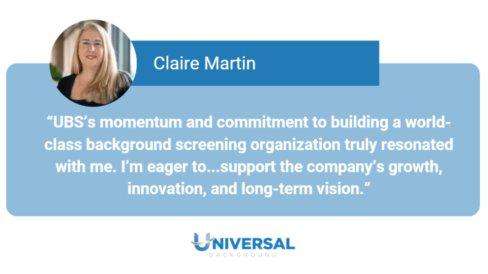 Universal Background Screening CFO appointment